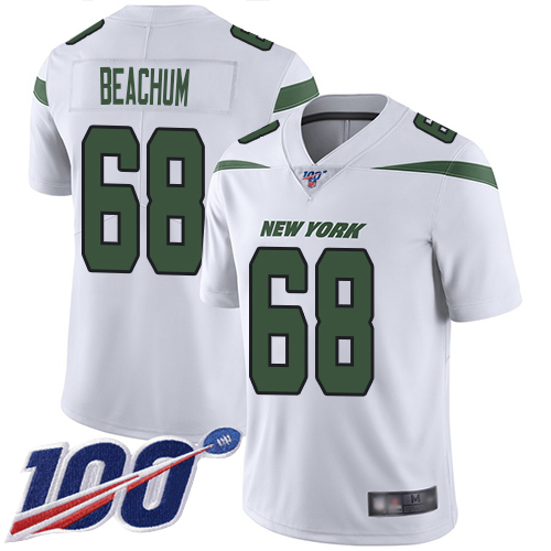 New York Jets Limited White Youth Kelvin Beachum Road Jersey NFL Football #68 100th Season Vapor Untouchable->youth nfl jersey->Youth Jersey